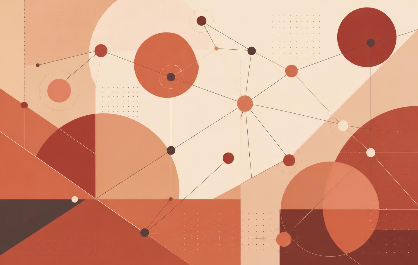 Elementos gráficos representando relacionamento empresarial e comunicação