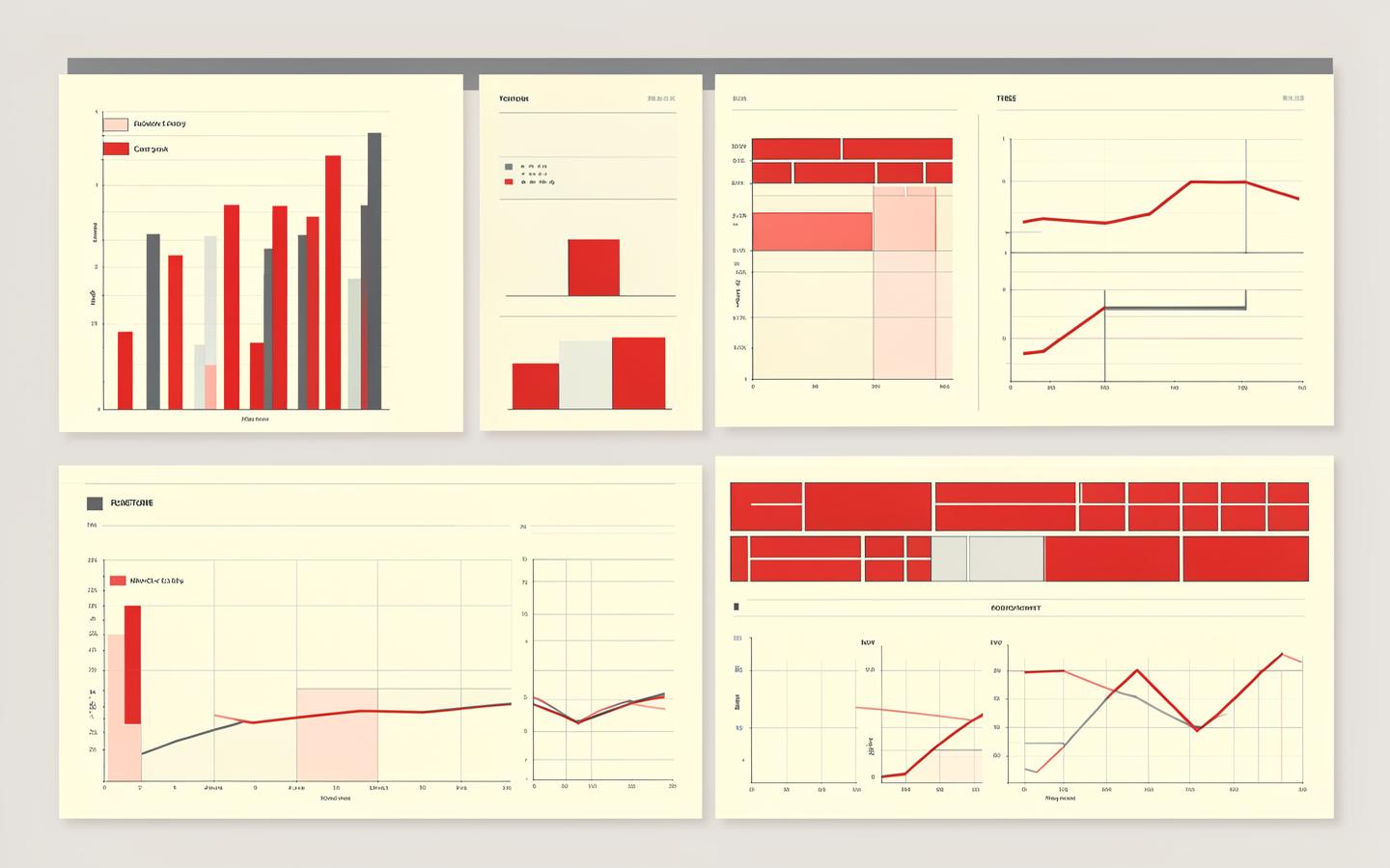 Composição gráfica de dashboards conceituais e planos de campanha